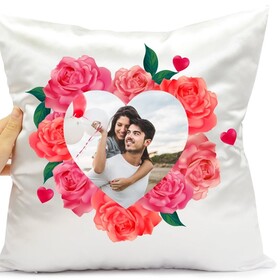Sevgiliye Kalpli Fotoğraflı Yastık