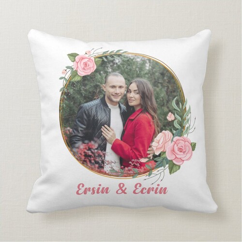 Kişiye Özel Sevgiliye İsimli Ve Fotoğraflı Yastık