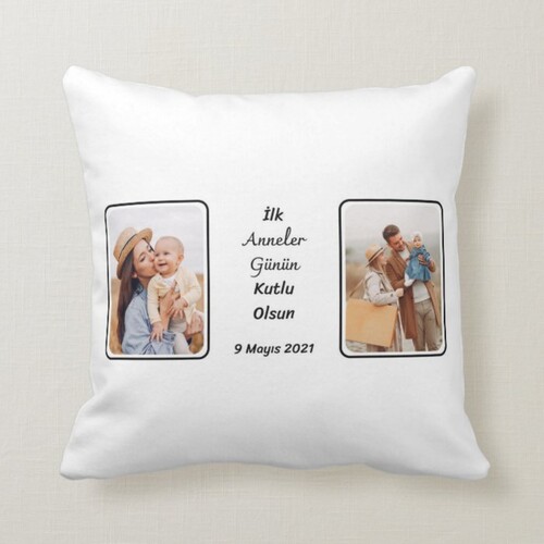 Anneye İlk Anneler Günü Hediyesi Fotoğraflı Yastık