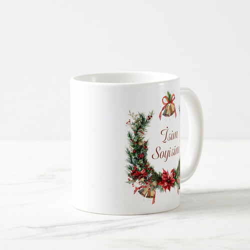 Kişiye Özel Çelenkli Yılbaşı Kupası