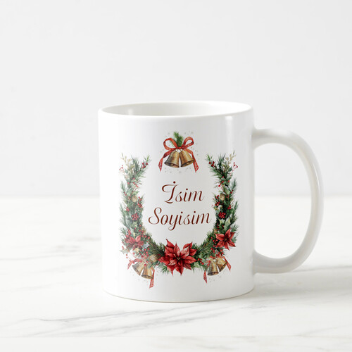 Kişiye Özel Çelenkli Yılbaşı Kupası