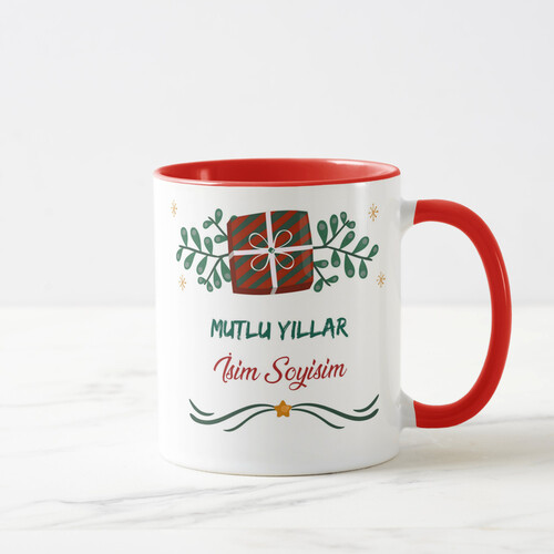 Kişiye Özel Hediye Paketli Yılbaşı Kupası