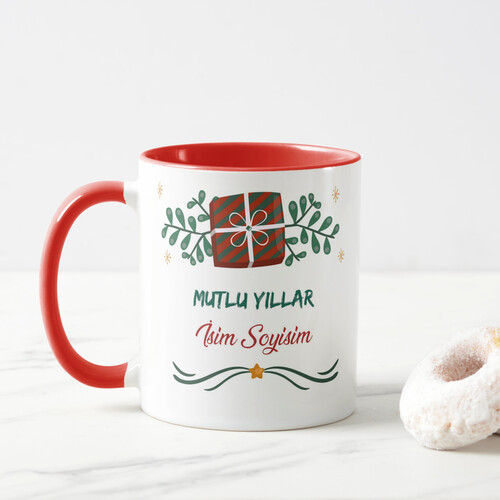 Kişiye Özel Hediye Paketli Yılbaşı Kupası