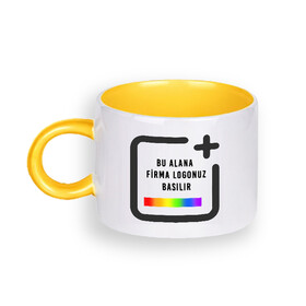 Firmalara Özel Logo Baskılı Toptan Motto Porselen Fincan