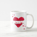 Sevgiliye Özel Pembe Kalpli Kupa Bardak