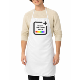 Firma Logolu Beyaz Önlük