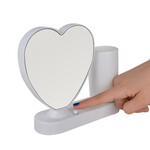 Kişiye Özel Fotoğraflı Kalpli Kalemlik Ayna