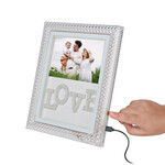 İnci Taşlı Love Kristal Fotoğraf  Çerçevesi