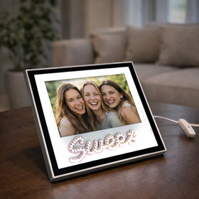 Led Işıklı Sweet Fotoğraflı Çerçeveli Ayna