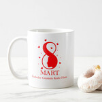 Kadınlar Günü Özel Kırmızı Siluet Baskılı Kupa