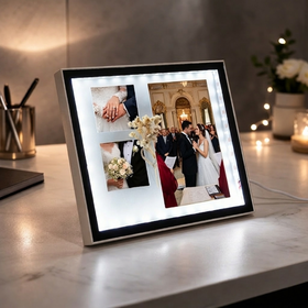 Işıklı 3'Lü Fotoğraflı Çerçeveli Sihirli Ayna