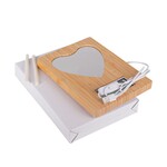 Kalpli Sihirli Ayna Ahşap Çerçeve Saat, Tarih Ve Termometre Göstergeli