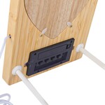 Kalpli Sihirli Ayna Ahşap Çerçeve Saat, Tarih Ve Termometre Göstergeli