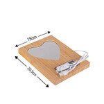 Kalpli Sihirli Ayna Ahşap Çerçeve Saat, Tarih Ve Termometre Göstergeli