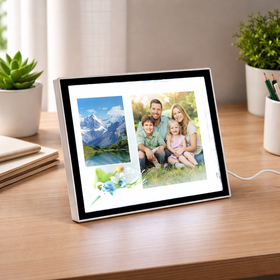 Ledli Çift Fotoğraflı Sihirli Ayna