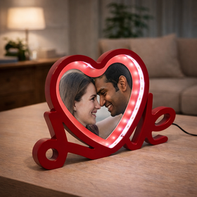 Led Işıklı Love Fotoğraflı Sihirli Ayna