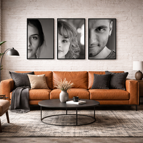 Family Yarım Portre 3'Lü Çerçeve