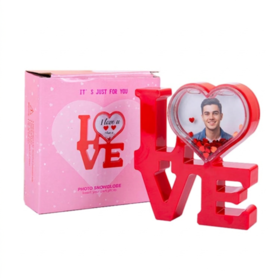 Love Fotoğraflı Kar Küresi