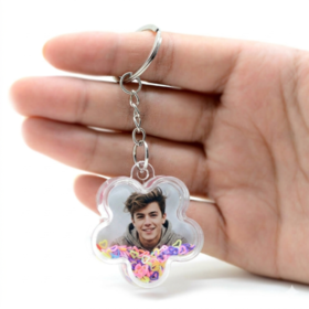 Kişiye Özel Papatya Kar Küresi Anahtarlık