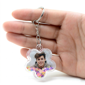 Kişiye Özel Papatya Kar Küresi Anahtarlık