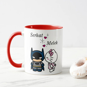 Sevgiliye Özel Çift Karakterli Kupa Bardak