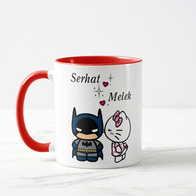 Sevgiliye Özel Çift Karakterli Kupa Bardak