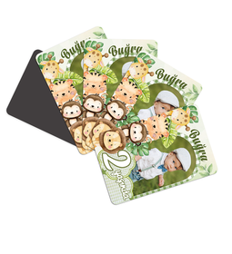 Safari Temalı Fotoğraflı Ve İsimli Magnet