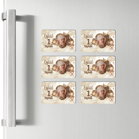 Fotoğraflı Ve İsimli Ayıcık Temalı Magnet