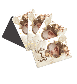 Ayıcık Temalı Fotoğraflı Ve İsimli Magnet