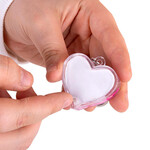 Kişiye Özel Kalpli Kar Küresi Anahtarlık