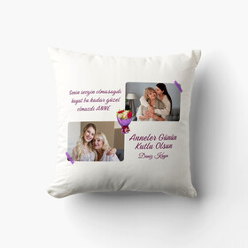 Anneler Gününe Özel Fotoğraf Ve İsimli Yastık