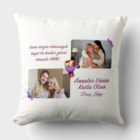 Anneler Gününe Özel Fotoğraf Ve İsimli Yastık