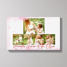 Anneler Gününe Özel 4 Fotoğraflı Canvas Tablo