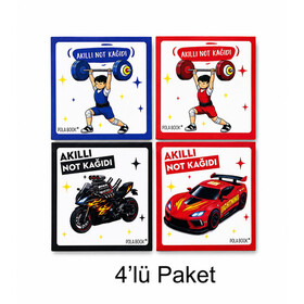 Arabalı Ve Motorlu Mini Yapışkansız Statik Post-İt Not Kağıdı