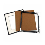 Kişiye Özel Yapışkanlı Paspartulu Tekli Fotoğraf Çerçevesi - 21X21cm Beyaz