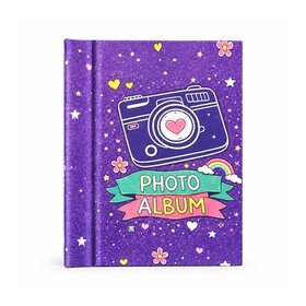 Modern Yapışkanlı Fotoğraf Albümü 15 Yaprak - 23X17cm Mor