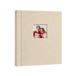 Pencereli Yapışkanlı Süet Fotoğraf Albümü 15 Yaprak - 30X37cm Krem
