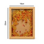 Kişiye Özel Ahşap Sulu Altın Simli Fotoğraf Çerçevesi - 15X20cm