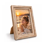 Kişiye Özel Ahşap Modern Bronz Gold Fotoğraf Çerçevesi - 10X15cm