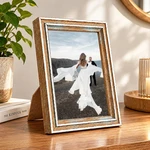 Kişiye Özel Ahşap Eskitme Fotoğraf Çerçevesi - 15X21cm