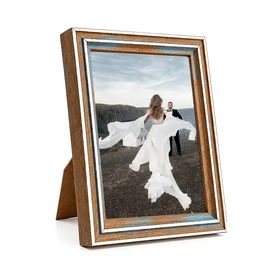 Kişiye Özel Ahşap Eskitme Fotoğraf Çerçevesi - 15X21cm