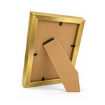 Kişiye Özel Ahşap Metalik Gold Fotoğraf Çerçevesi - 10X15cm