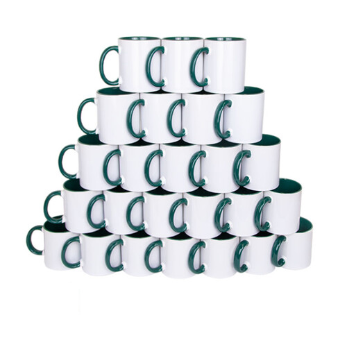 500 Adet Adet Firmalara Özel Logo Baskılı Toptan Yeşil Kupa Bardak