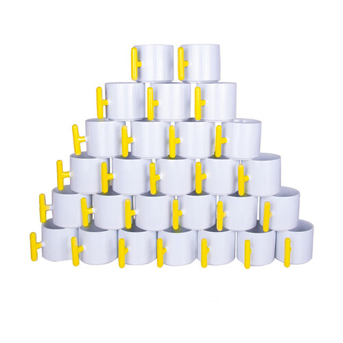 500 Adet Adet Logo Baskılı Toptan T Kupa Bardak - Sarı